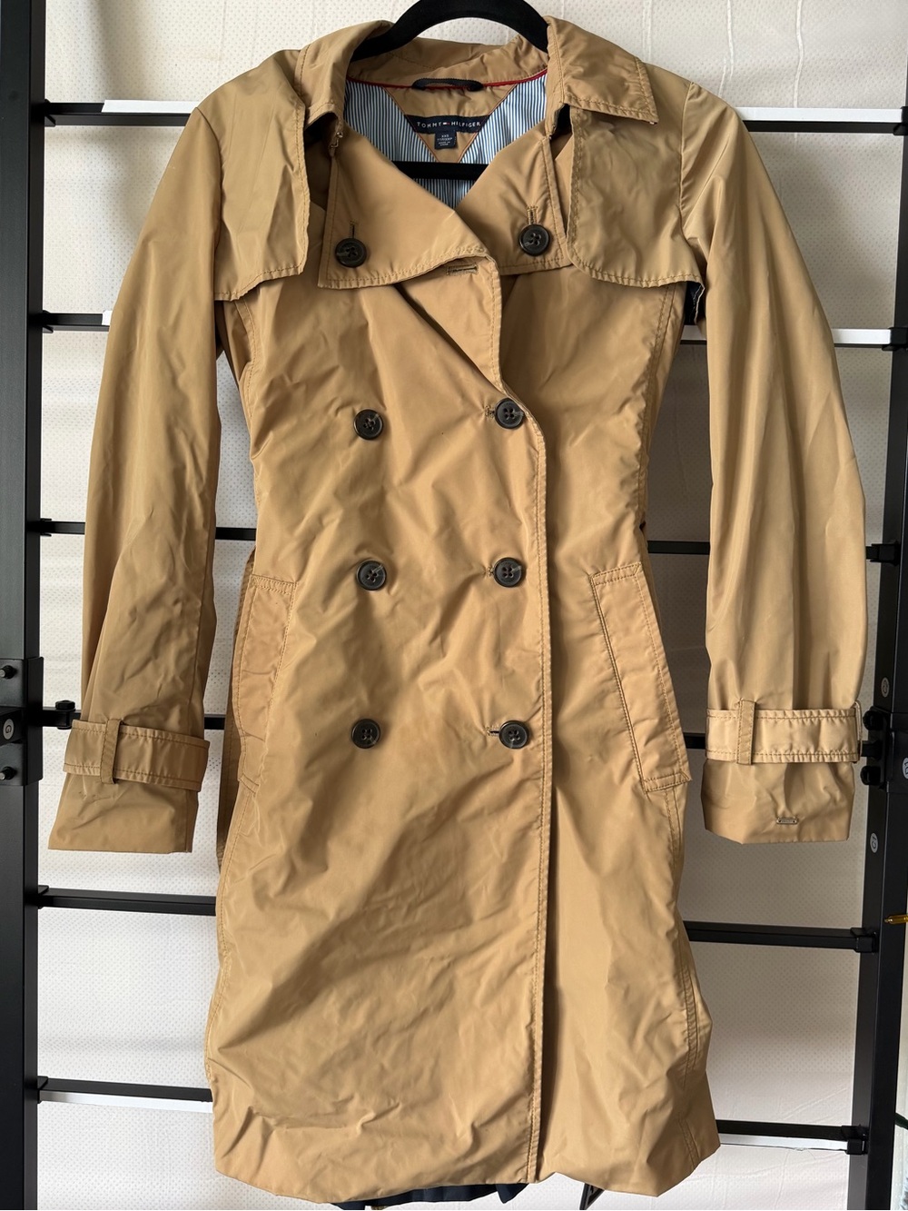 Tommy Hilfiger Classic Double-Breasted Trench Coat - Khaki